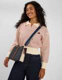 Accessorize cross body bag with three zipped compartments (British brand)