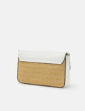 Accessorize cross body bag in raffia fabric with twistlock (British brand)