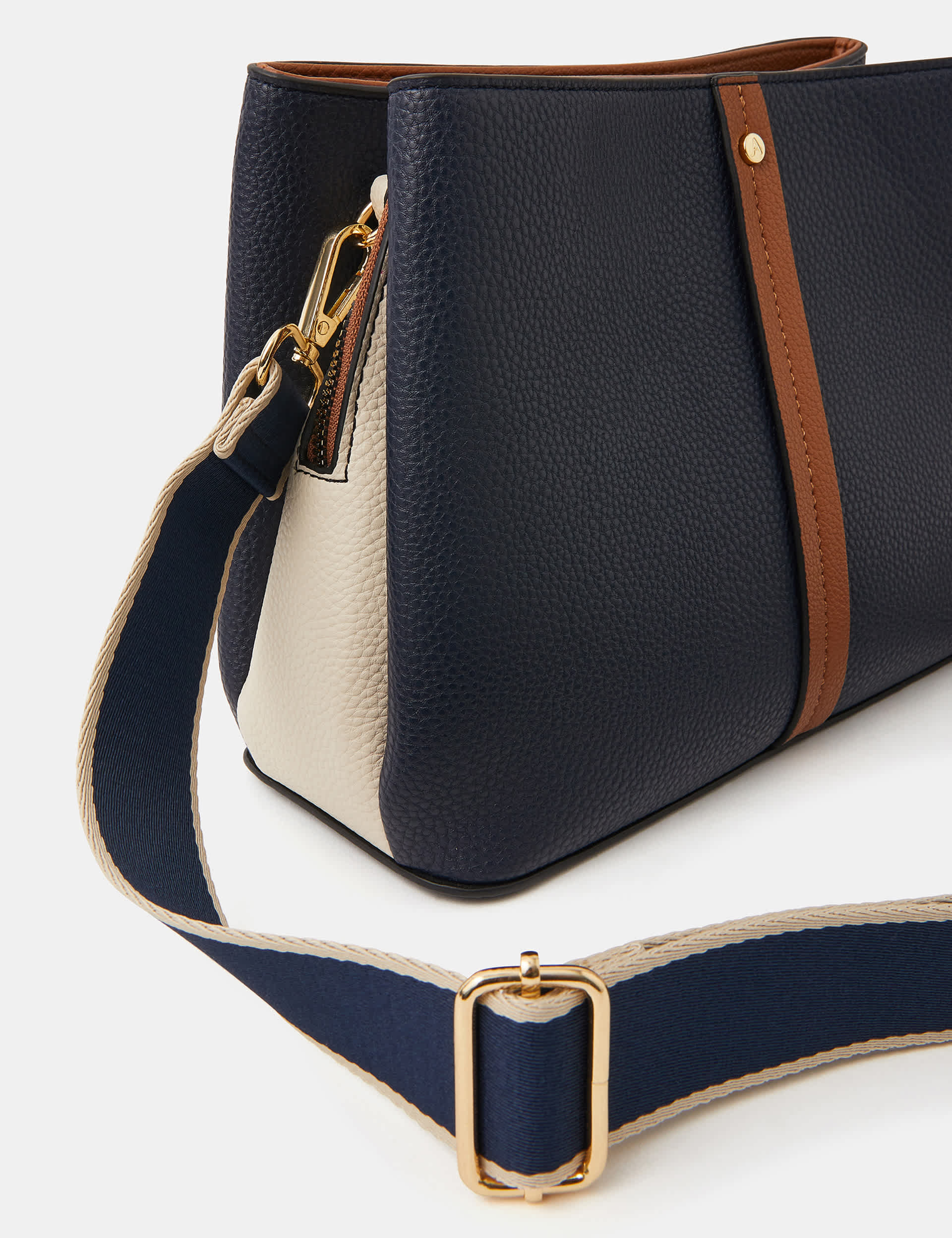 Accessorize cross body bag with three zipped compartments (British brand)