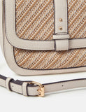 Accessorize cross body bag with woven design and faux leather trims (British brand)