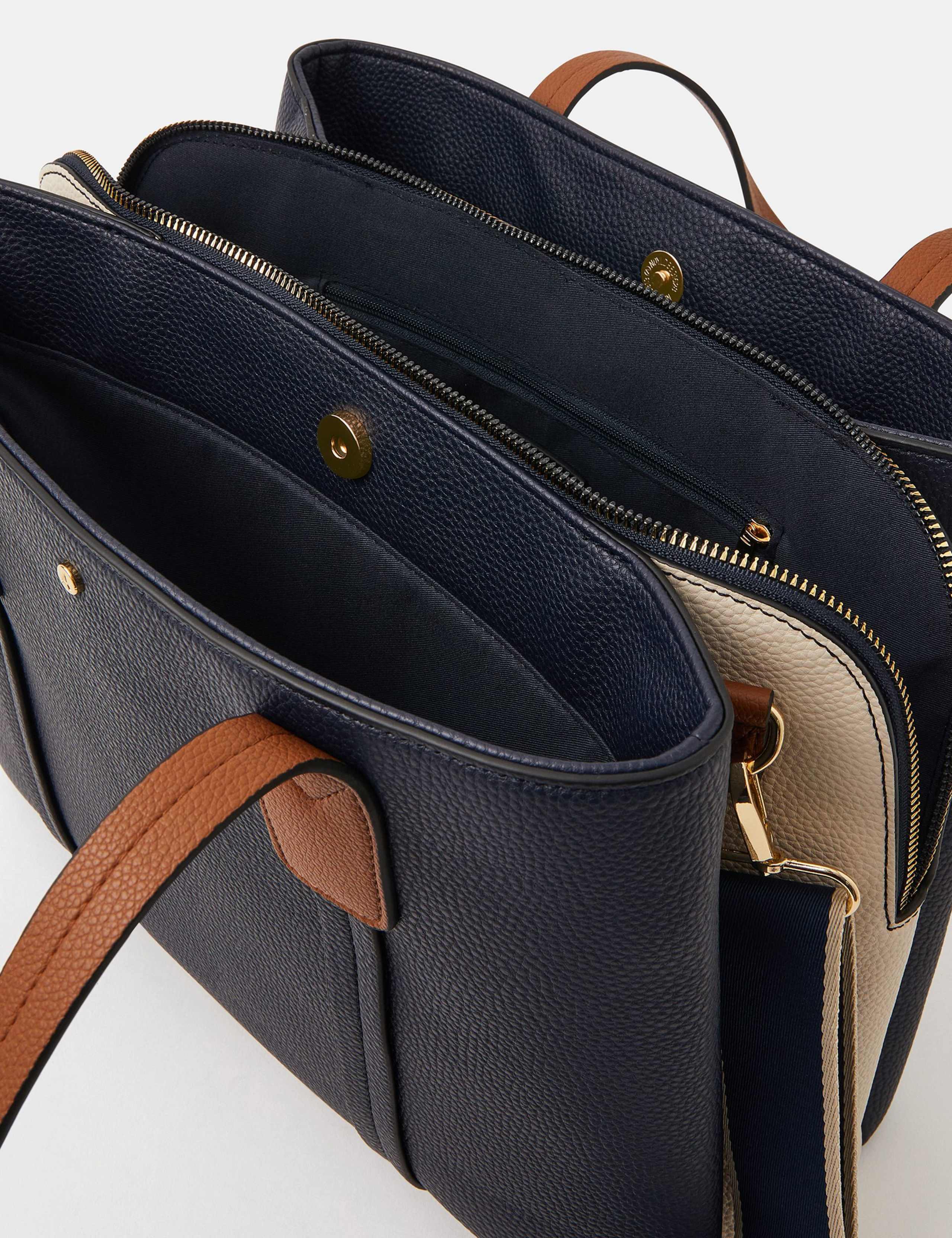 Accessorize cross body bag with three zipped compartments (British brand)
