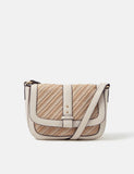 Accessorize cross body bag with woven design and faux leather trims (British brand)
