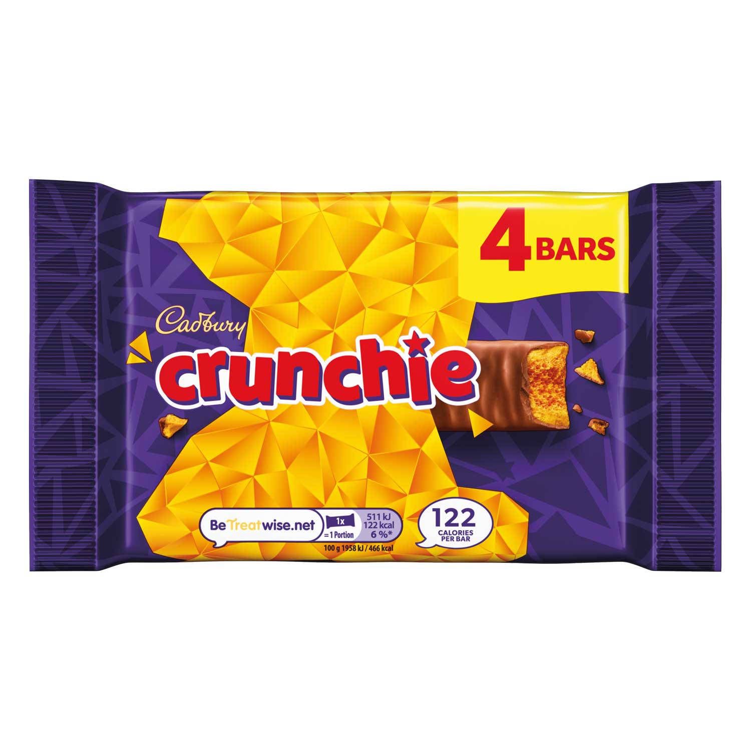 Crunchie chocolate bars 4 pack for sharing, UK version