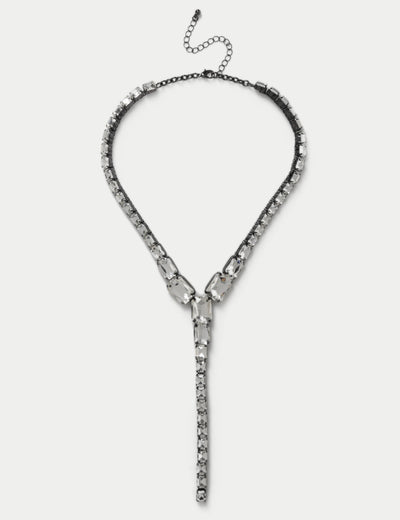M&S Crystal Lariat Necklace- Buy online at McGrocer