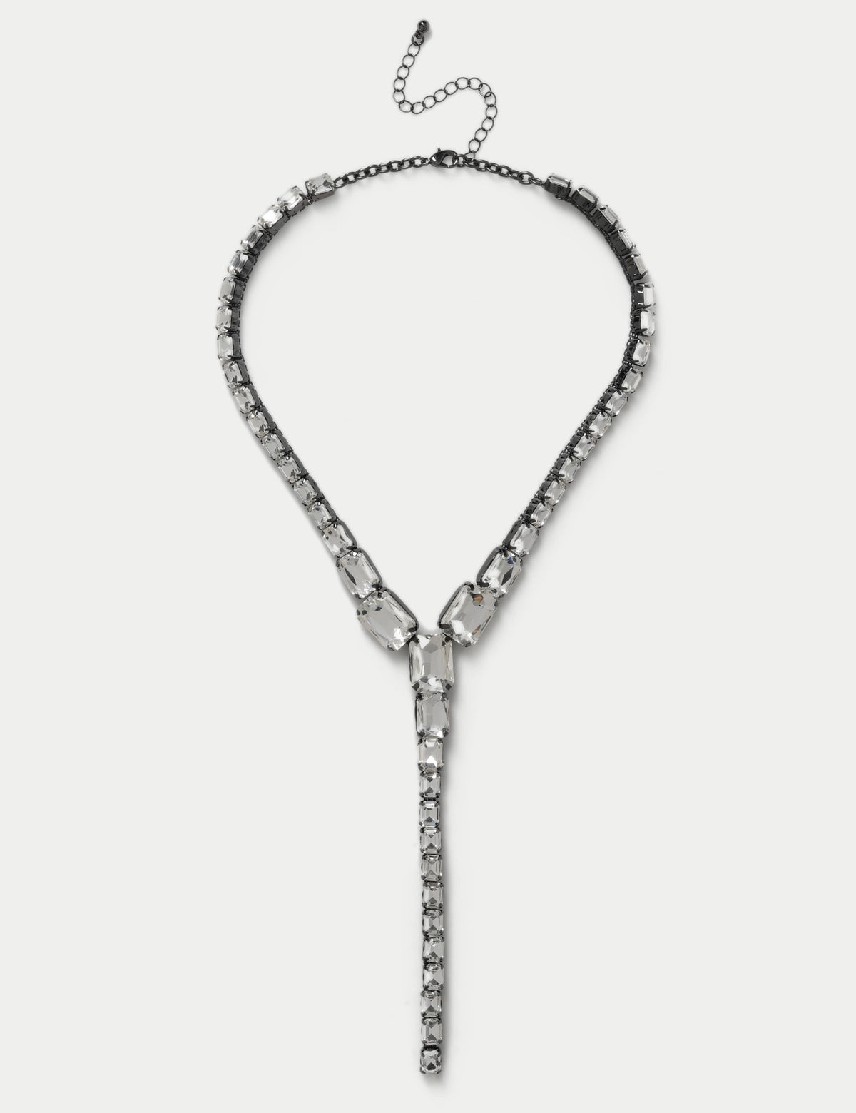 Kristall-Lariat-Halskette
