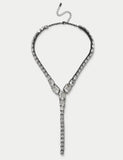 Kristall-Lariat-Halskette