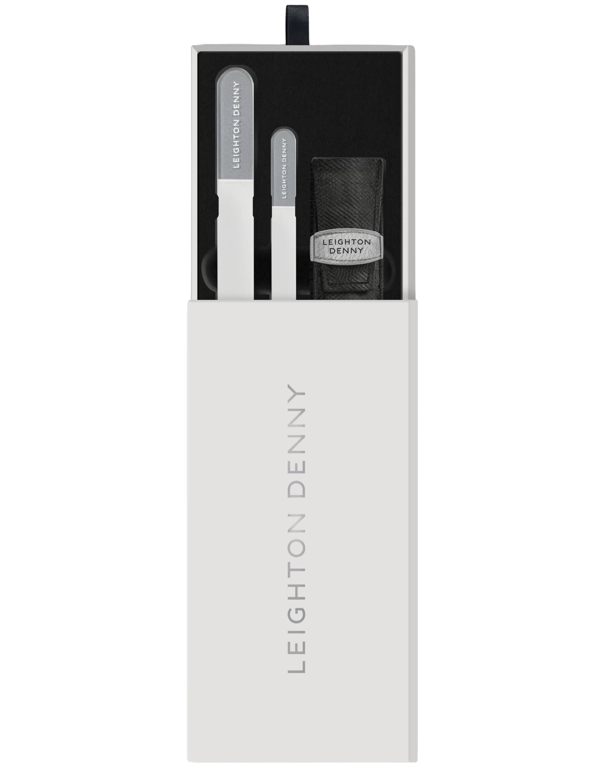 Leighton Denny crystal nail file set with three sizes - British product