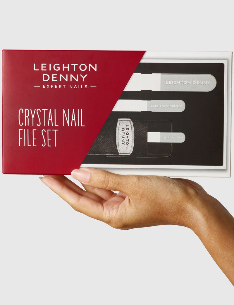 Leighton Denny crystal nail file set with three sizes - British product