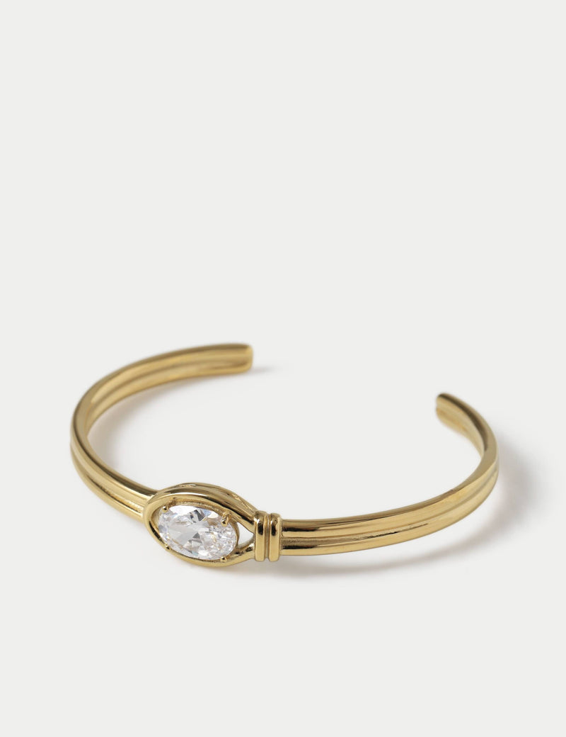 Metal cubic zirconia bangle, UK version