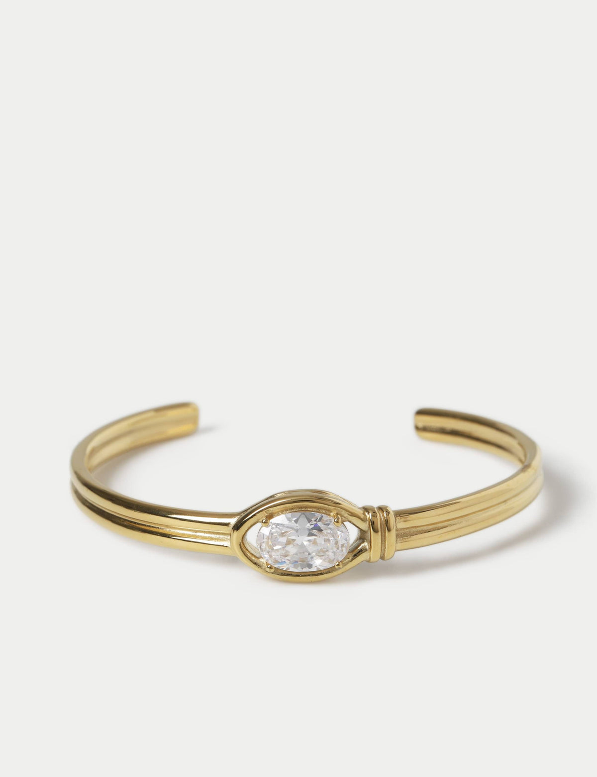 Metal cubic zirconia bangle, UK version