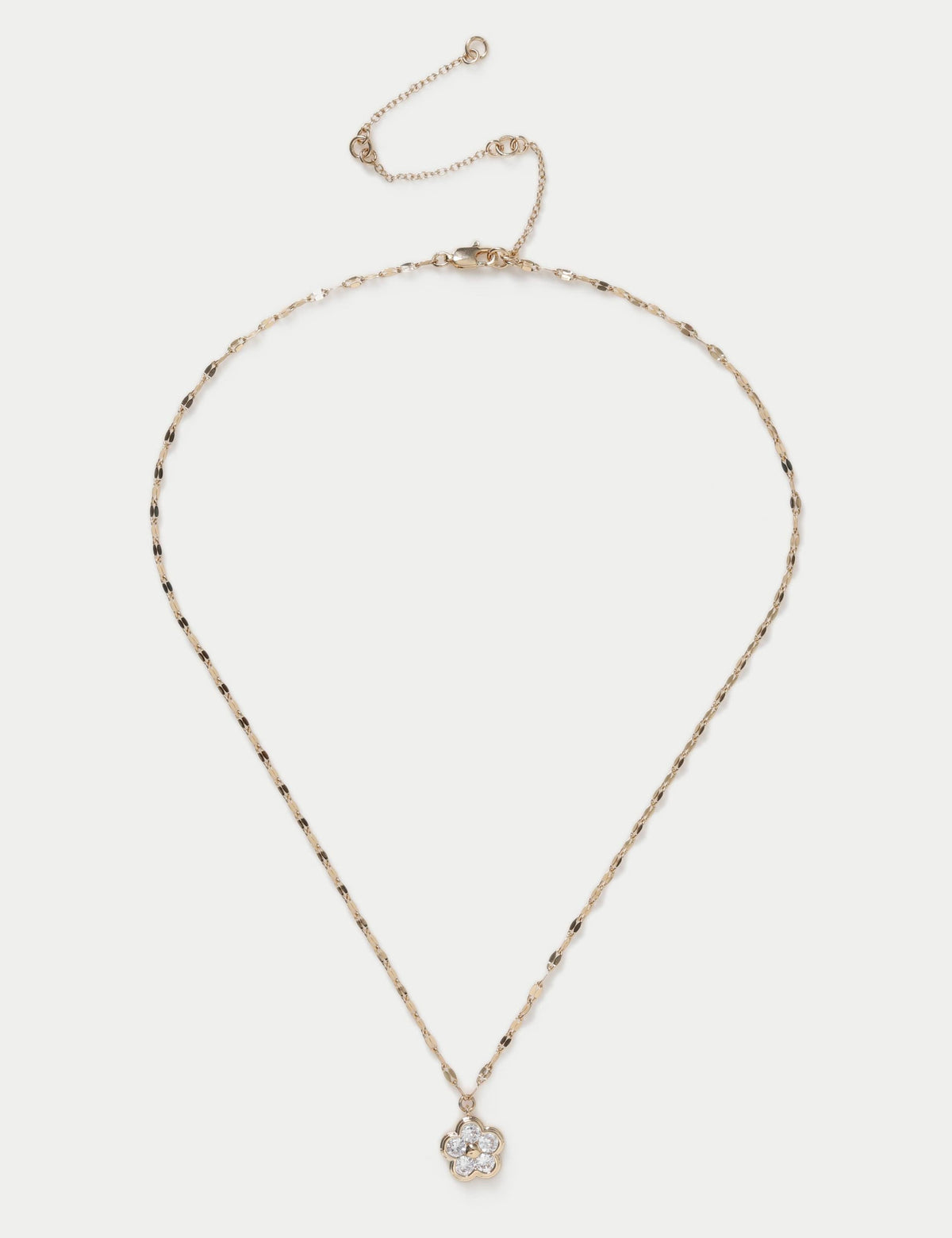 Cubic zirconia flower necklace, imported from the UK