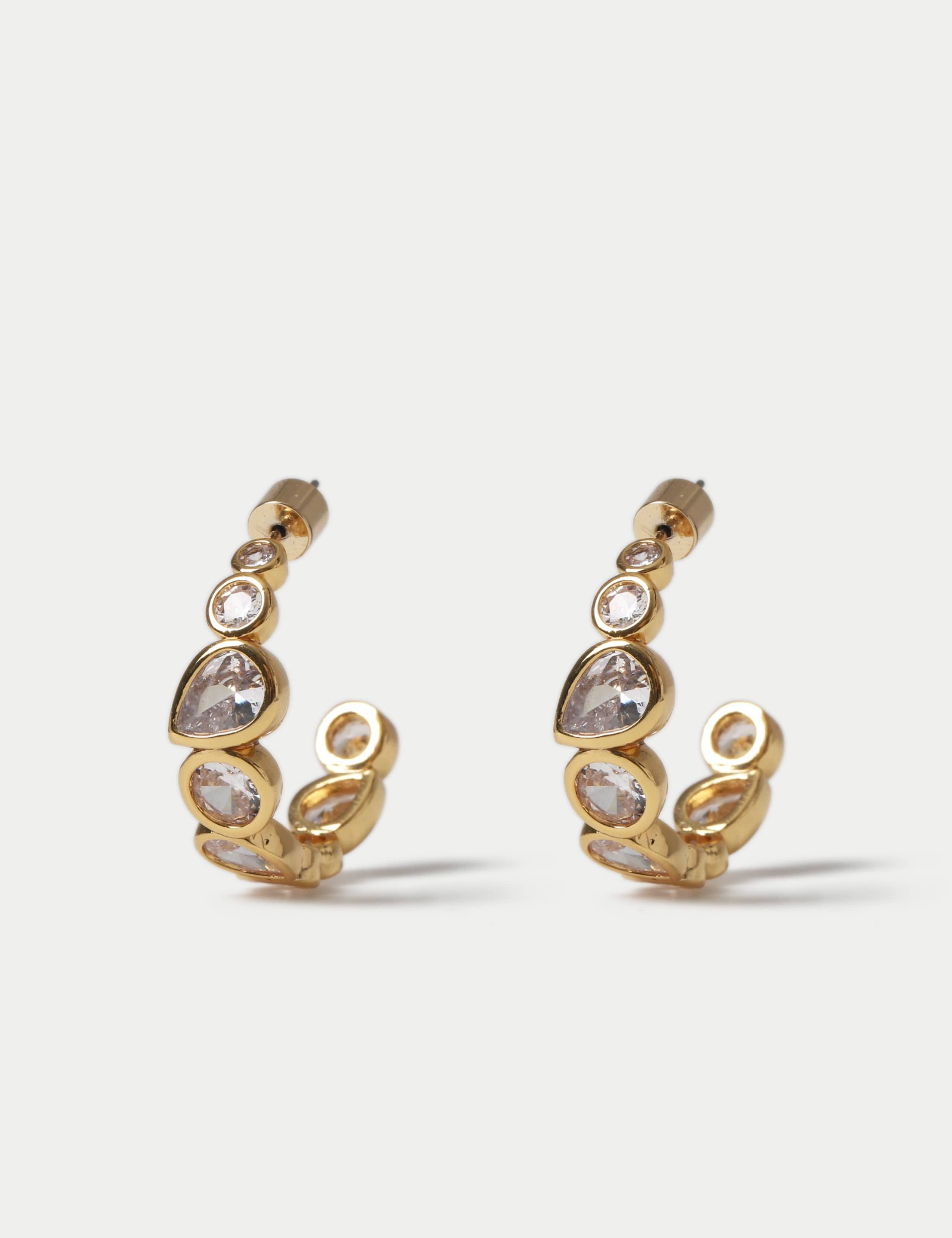 Autograph Collection cubic zirconia hoop earrings - British product
