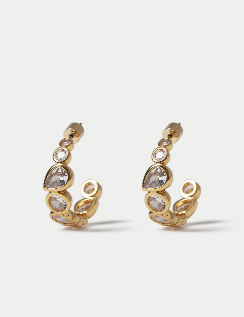 Autograph Collection cubic zirconia hoop earrings - British product