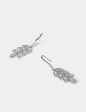 Cubic Zirconia Leaf Earrings drop style, imported from the UK