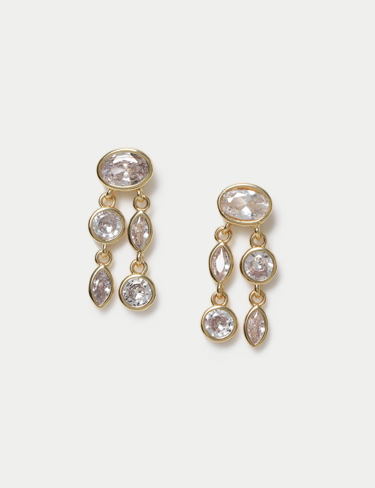 Autograph cubic zirconia drop earrings 6mm (British brand)