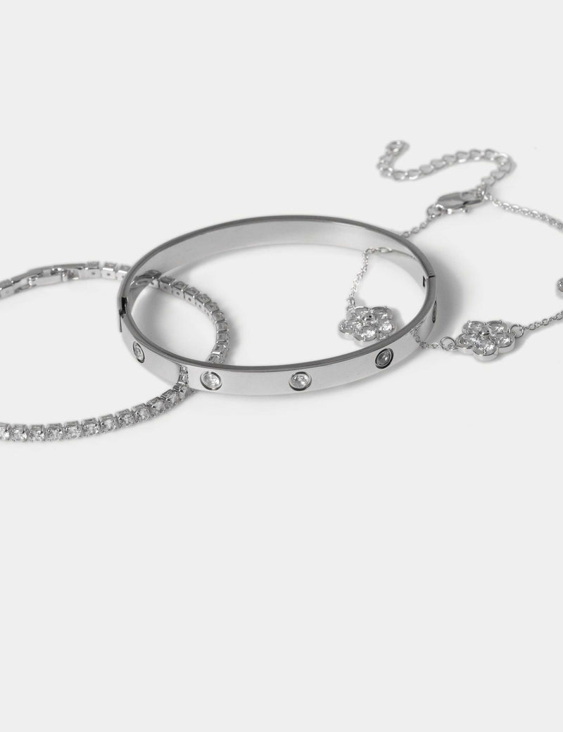 Ensemble de bracelets en zircone cubique multicolores, version UK