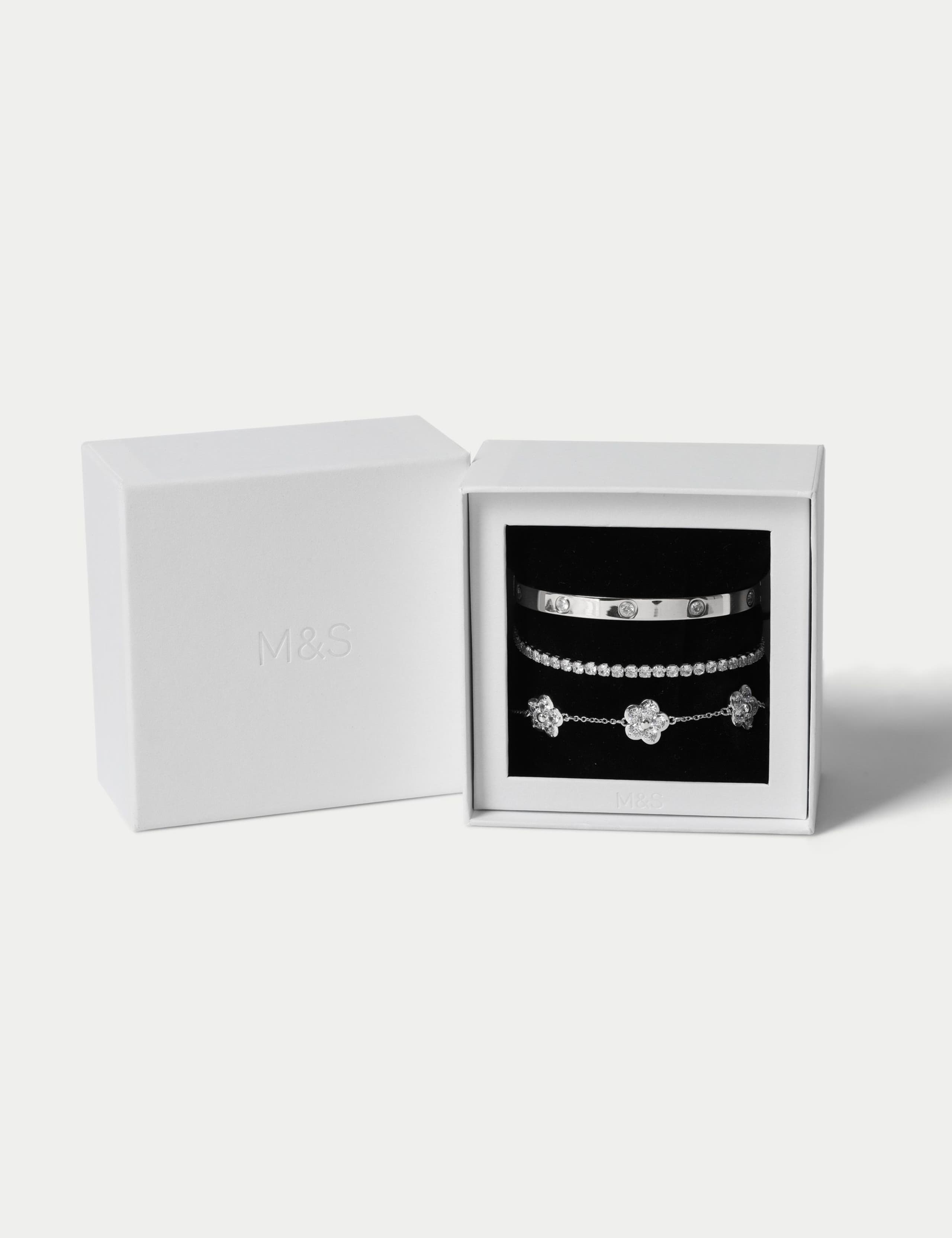 Ensemble de bracelets en zircone cubique multicolores, version UK