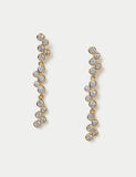 Cubic Zirconia Waterfall Earrings 14ct gold plated, imported from the UK