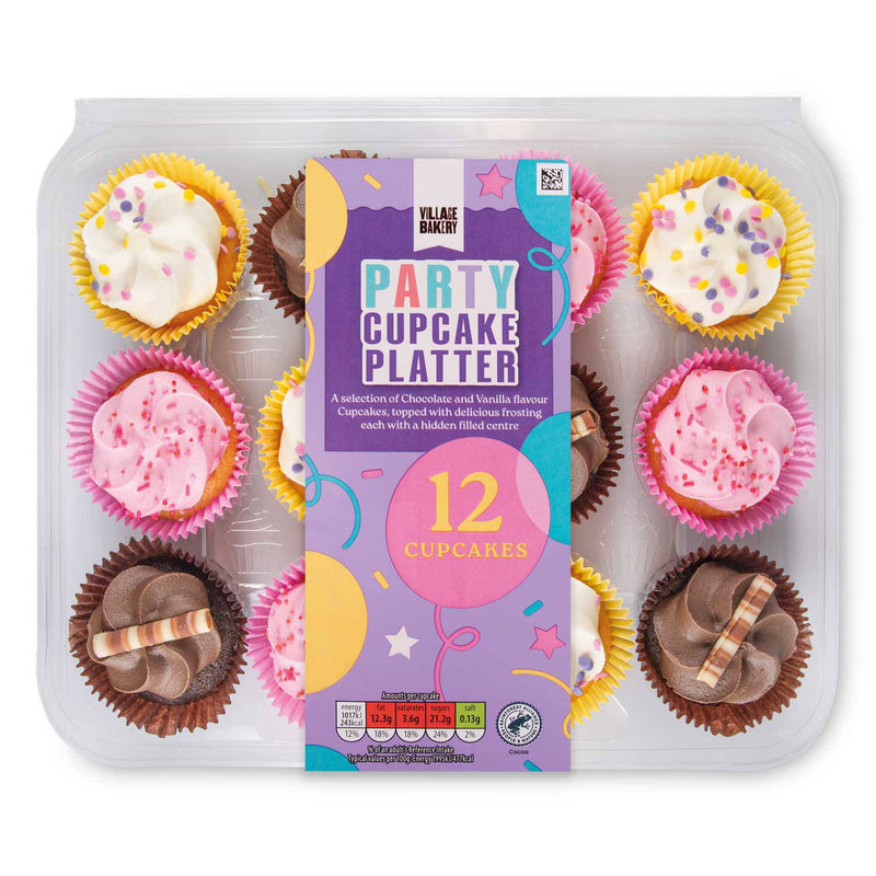Cupcake platter 12 pack with frosting - British product