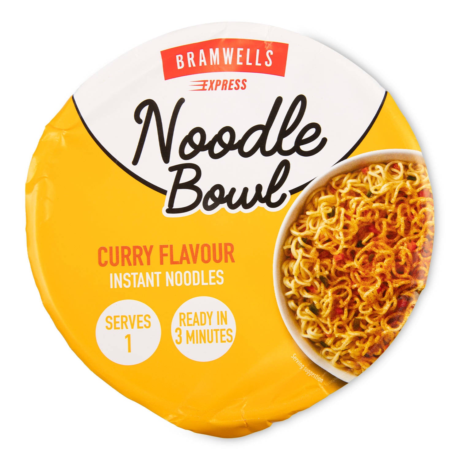 Curry flavour noodle bowl gluten free, imported from the UK