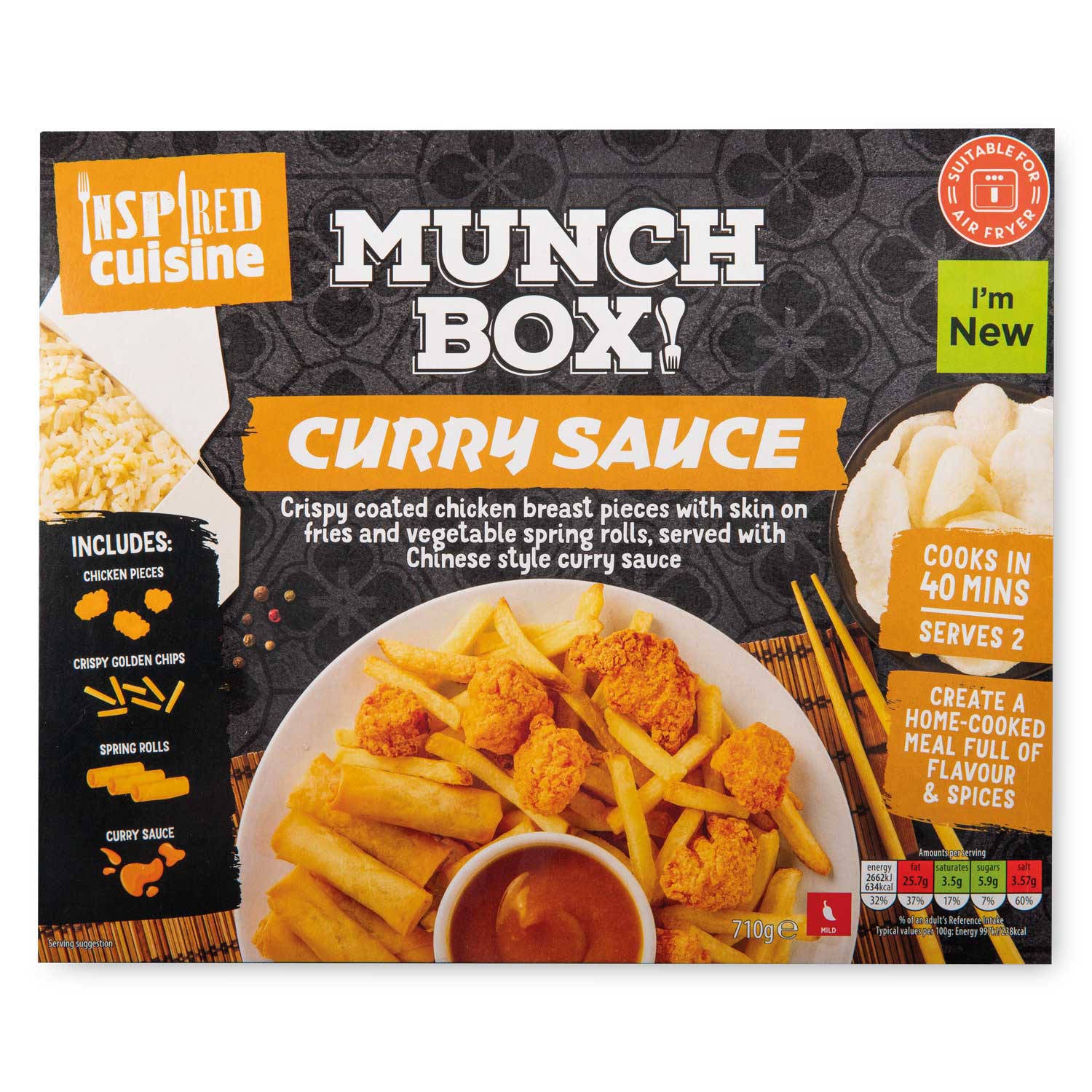 Curry Sauce Munch Box frozen meal for two, UK version