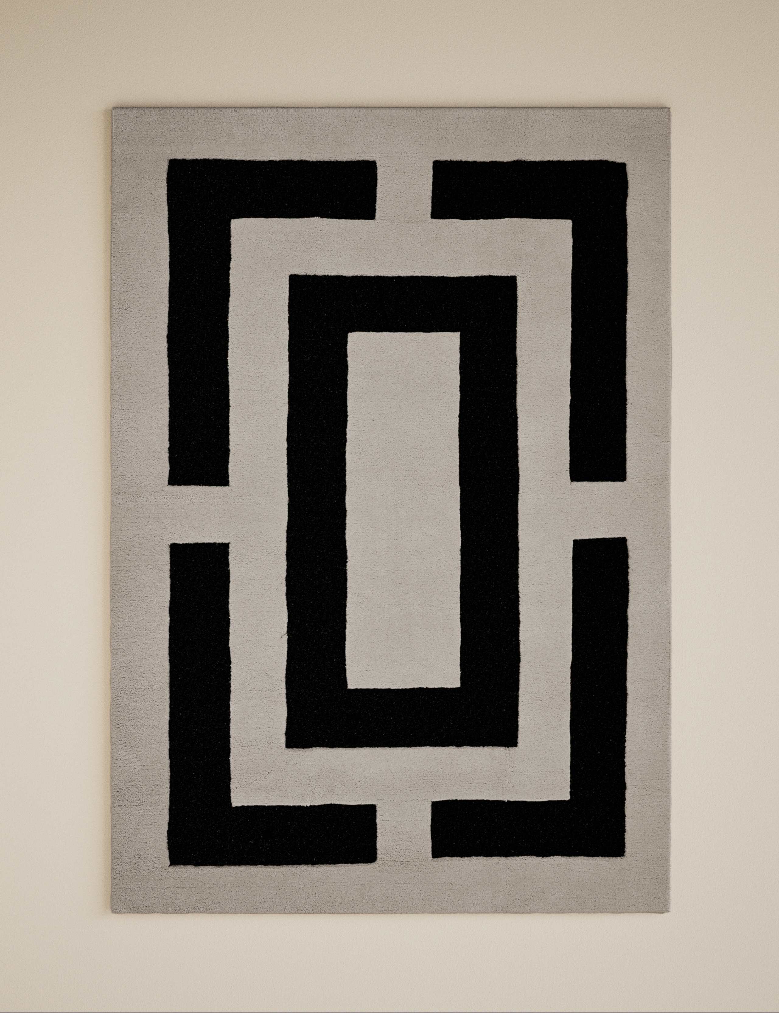 M&S Kelly Hoppen cut rectangular wool rug - British product