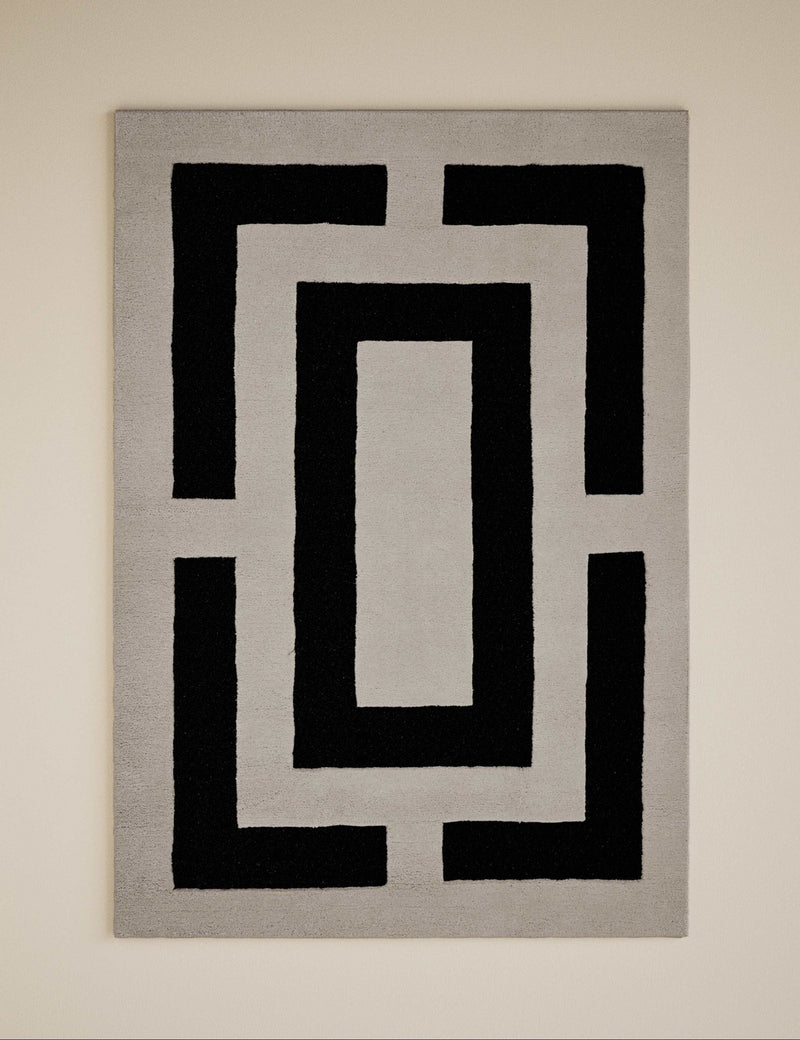 M&S Kelly Hoppen cut rectangular wool rug - British product