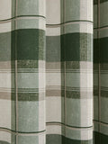 Fusion Green Balmoral Check eyelet curtains 229x183cm (British brand)