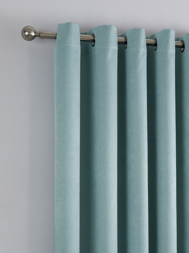 Fusion blue strata dimout curtains 229x183cm, UK version
