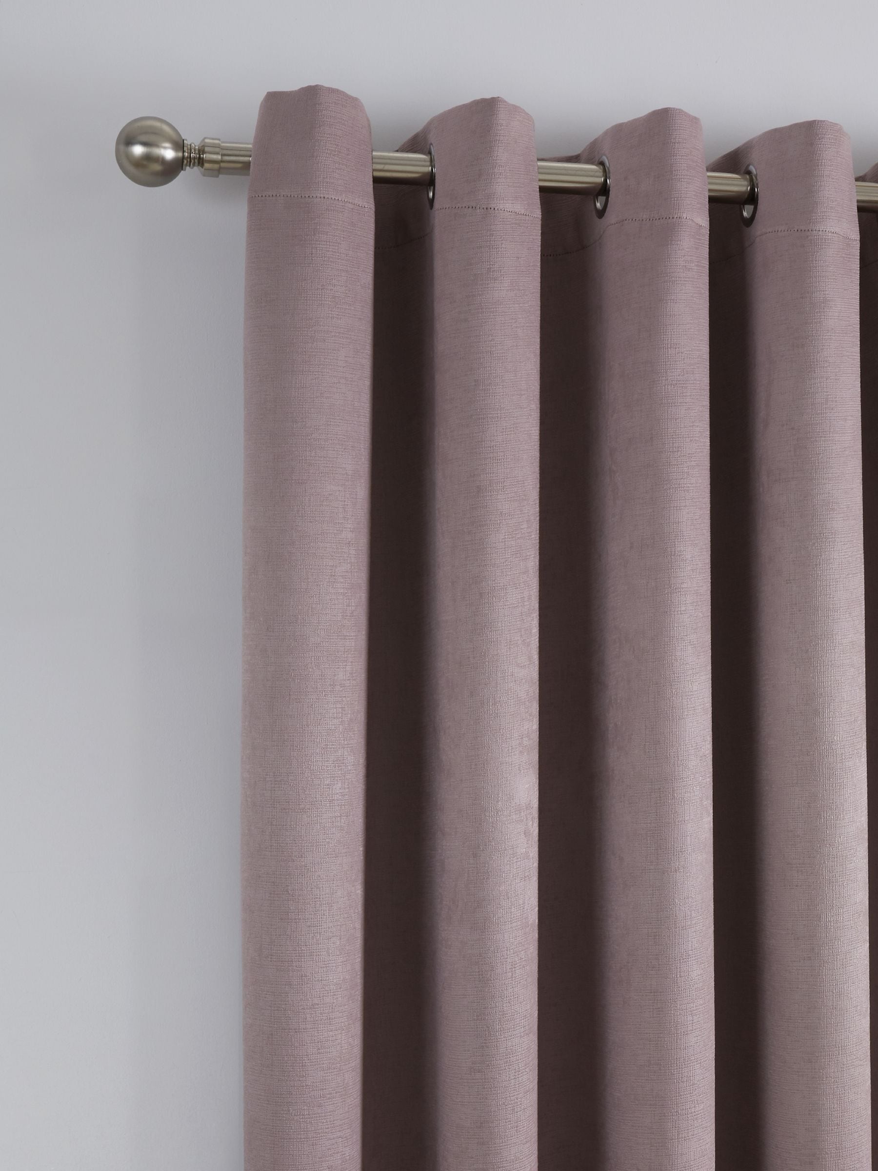 Fusion Pink Strata Light Filtering Woven Eyelet Curtains
