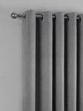 Fusion Silver Strata Light Filtering Woven Eyelet Curtains