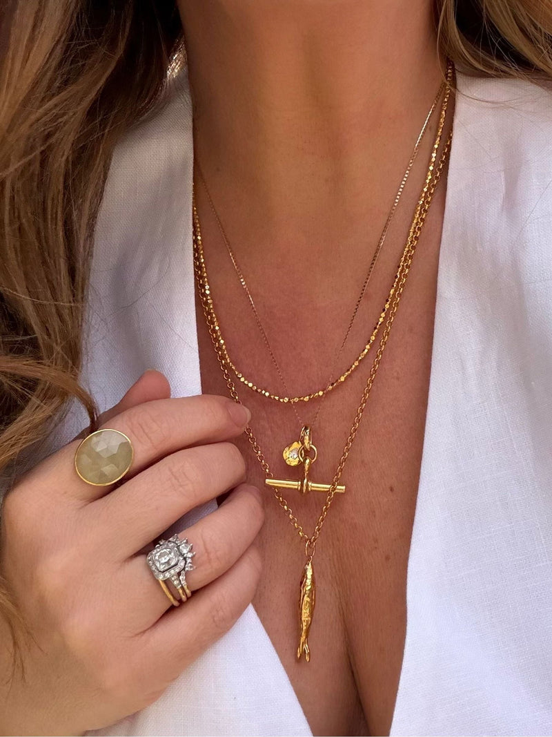 Carrie Elizabeth gold plated Soleil Chain Necklace, UK version