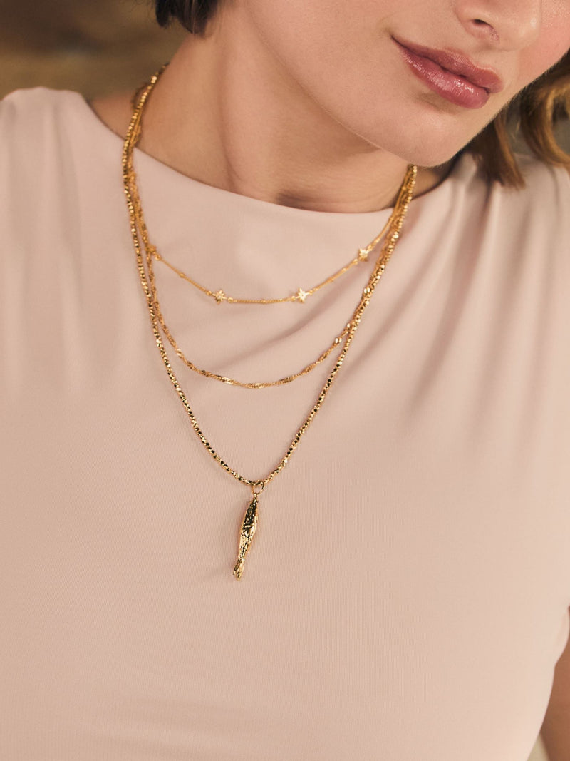 Carrie Elizabeth gold plated Soleil Chain Necklace, UK version