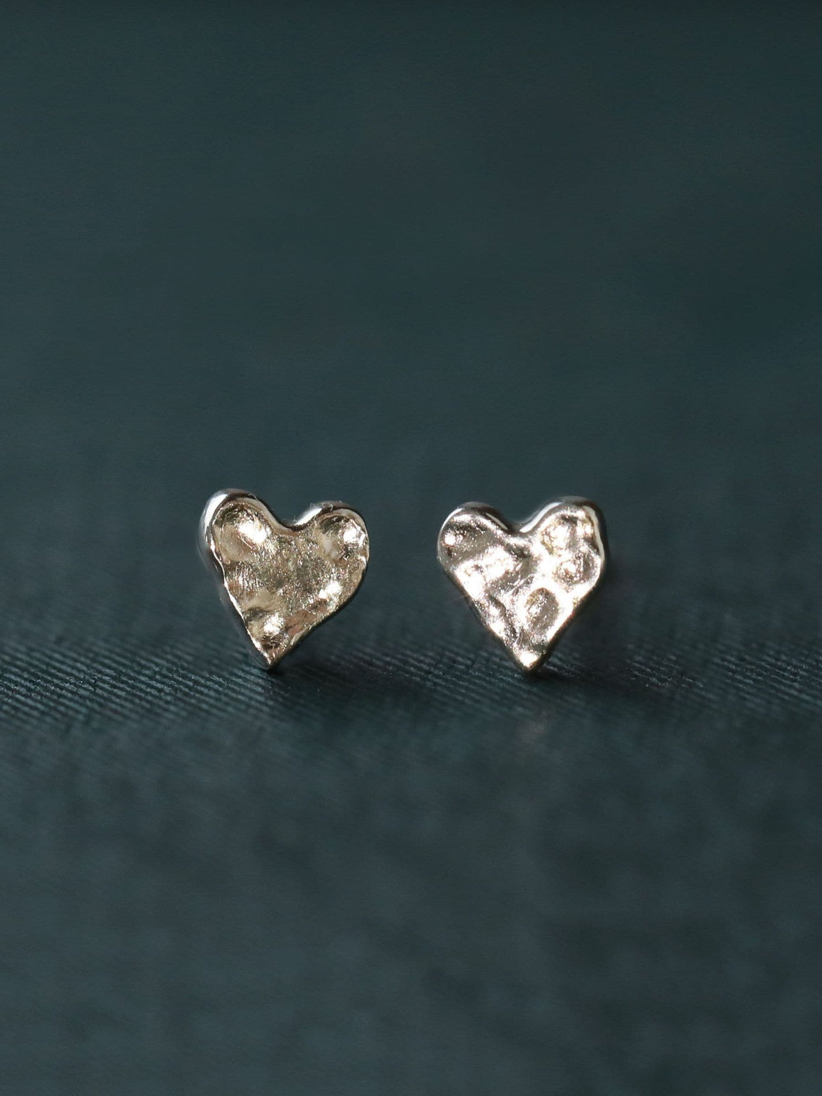 Carrie Elizabeth sterling silver heart stud earrings, UK version
