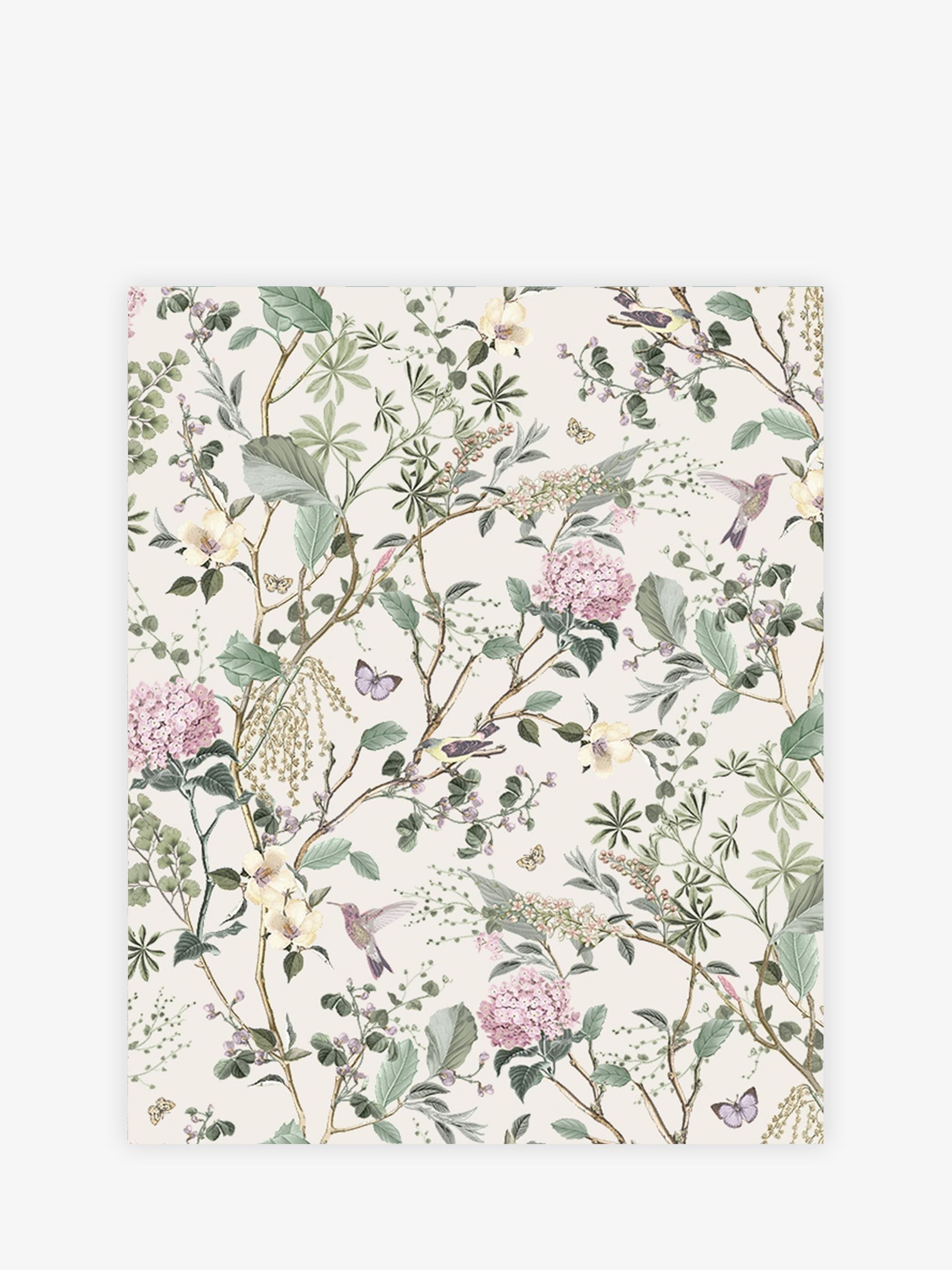 Sage Reflection wallpaper sample A4, UK version
