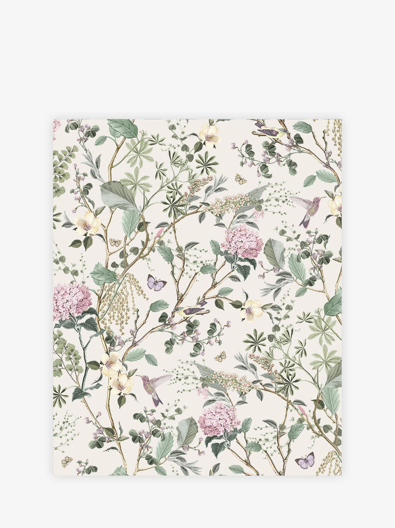 Sage Reflection wallpaper sample A4, UK version