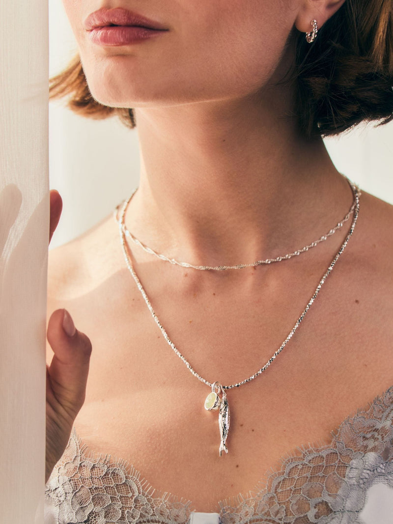 Carrie Elizabeth Silver Plated Soleil Chain Necklace (British brand)