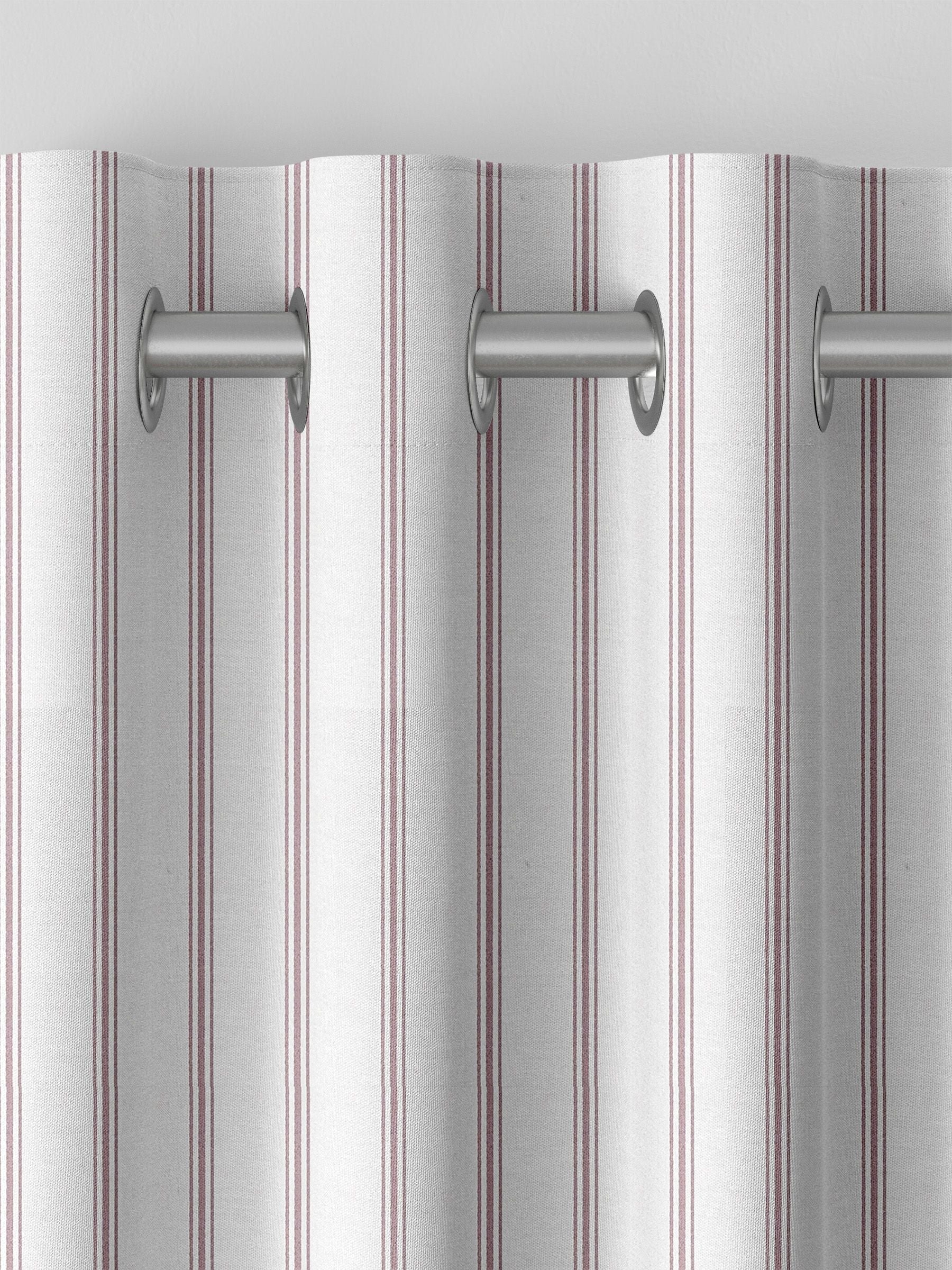 Laura Ashley Mulberry Purple Burnsall Stripe made to measure curtains (British brand)
