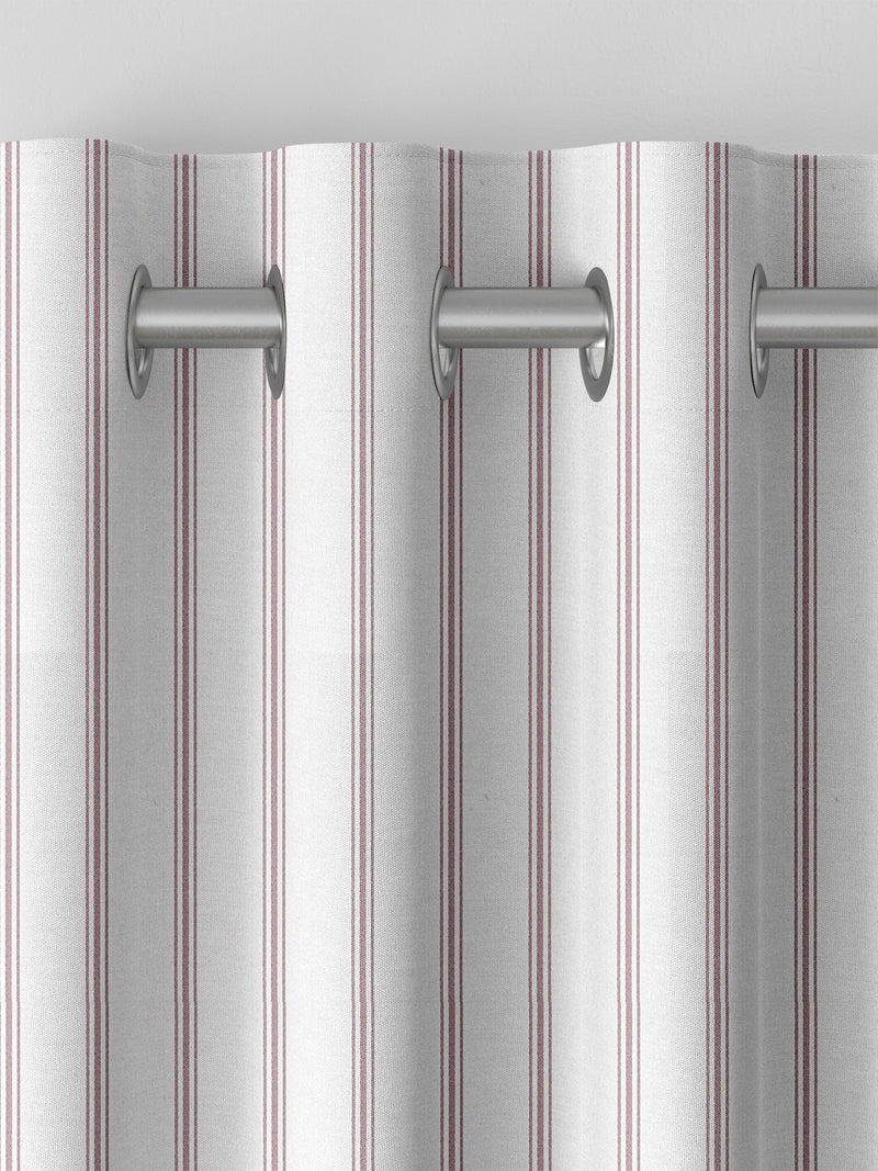 Laura Ashley Mulberry Purple Burnsall Stripe made to measure curtains (British brand)