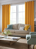Laura Ashley Dijon Yellow Lady Fern made to measure curtains, UK version