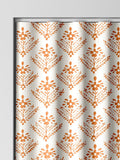 Laura Ashley tomato red lady fern curtains - British product