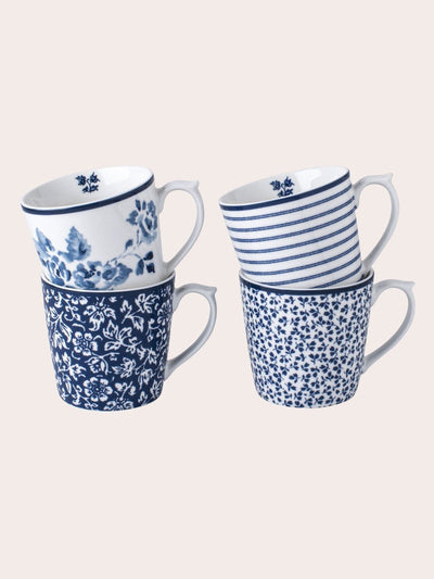 Next Laura Ashley Set of 4 Blue mugs Blueprint Collectables- Buy online at McGrocer