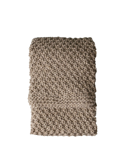 Next Gallery Home Natural Moss Chunky Knitted Throw- Buy online at McGrocer