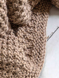 Gallery Home natural moss chunky knitted throw, UK version