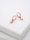 Ted Baker Tiny Heart Huggie Earrings in Gold Tone Plain Metal