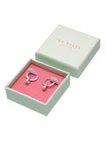 Ted Baker Sinalaa Silver Tone Crystal Huggie Earrings (British brand)
