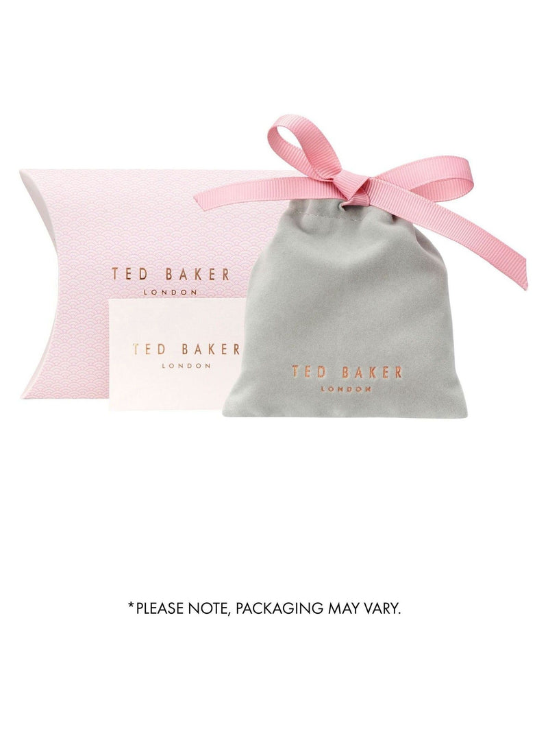 Ted Baker rose gold heart earrings, imported from the UK