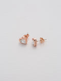 Ted Baker rose gold heart earrings, imported from the UK