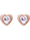 Ted Baker rose gold heart earrings, imported from the UK