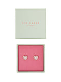 Ted Baker rose gold heart earrings, imported from the UK